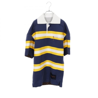 ルイ・ヴィトン LOUIS VUITTON ジップポケット チュニック ワンピース 衣料品 トップス コットン シルク レディース ネイビー系 / イエロー系 / ホワイト系 RW222B FED FNJD72 【中古】