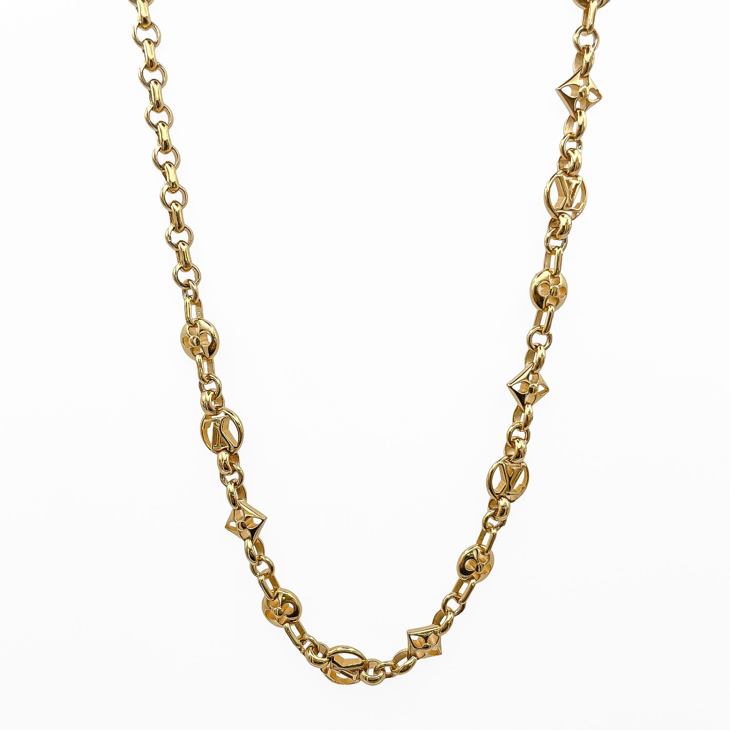 LOUIS VUITTON ルイ・ヴィトン コリエ クレイジー イン ロック ネックレス
モノグラム フラワー リンクチェーン M00371 メタル ゴールド ユニセックス
【中古】