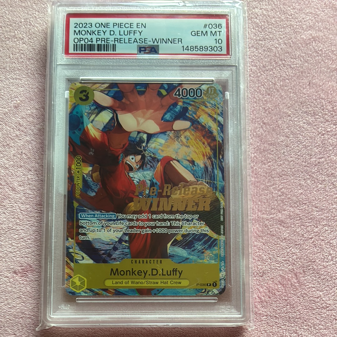 モンキー・D・ルフィ:Silver Foil + Gold Stamp P [P-036]【英語版】(プロモーションカード「OP‐04 プレリリース トーナメント」)