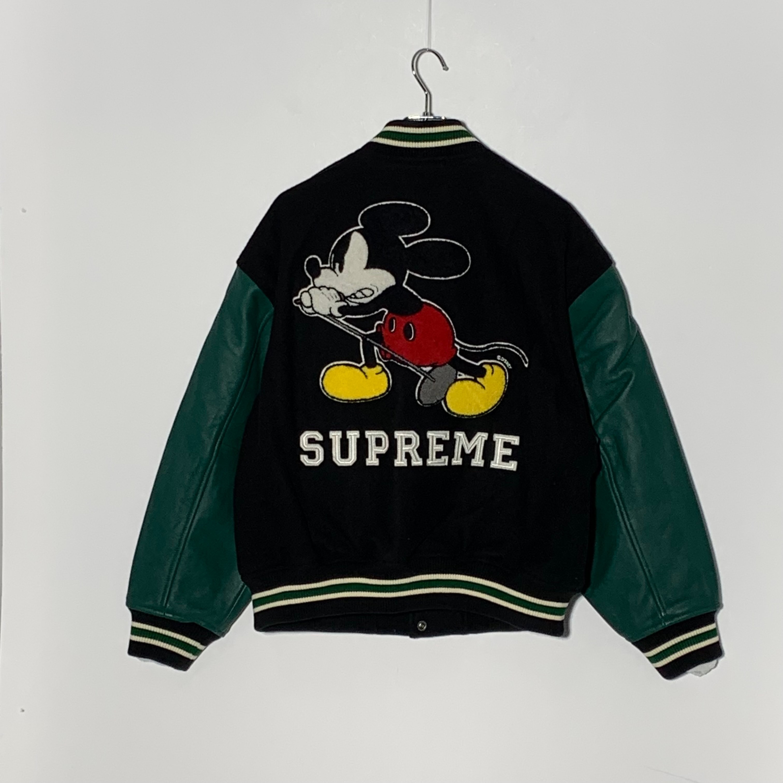 Supreme x Number (N)ine x Mickey Mouse Varsity Jacket "Black"