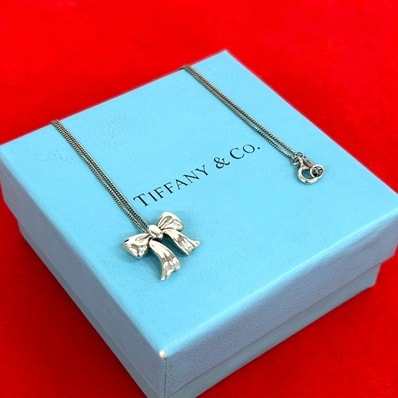 TIFFANY&Co. ティファニー リボン モチーフ シルバー925 ネックレス シルバー
78039