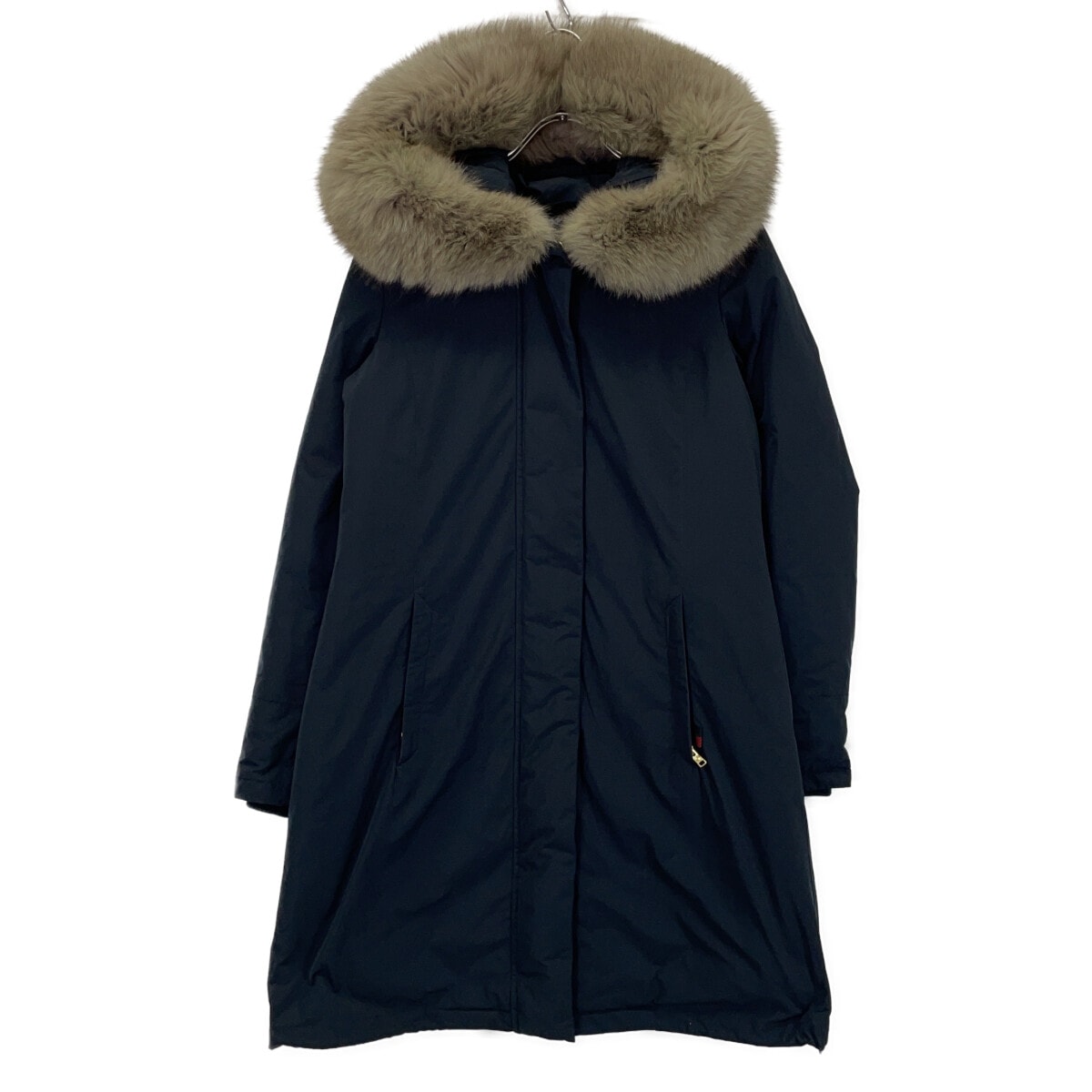 ウールリッチ 【IENA別注】WWCPS2863 ネイビー BOW BRIDGE フォックスファー フード付きダウンコート XS