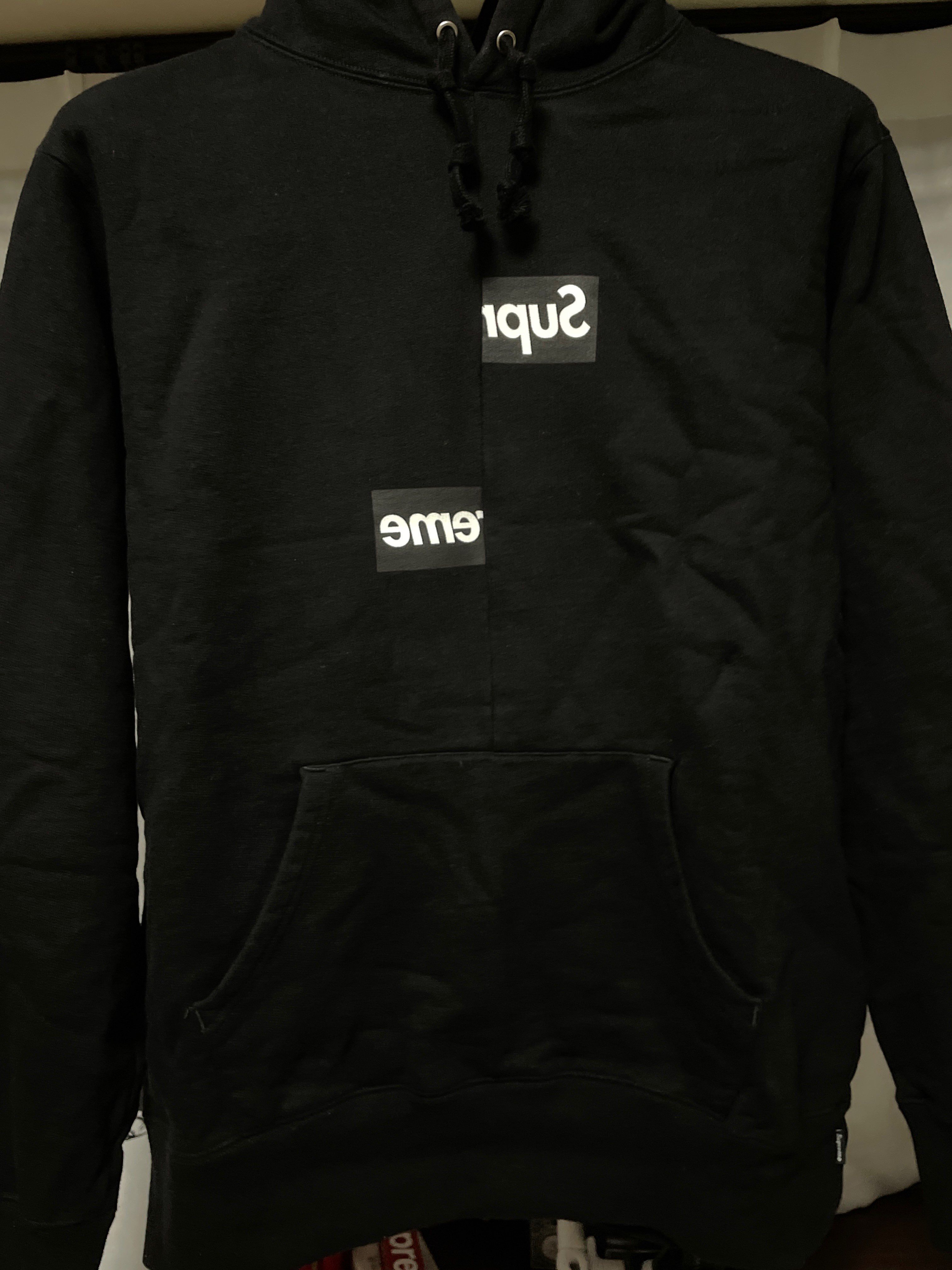 Supreme / Comme des Garçons SHIRT® Split Box Logo Hooded Sweatshirt "Black"