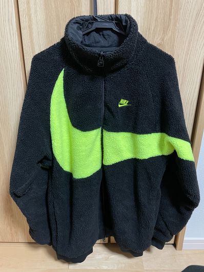 Nike Big Swoosh Reversible Boa Jacket"Black Neon"
