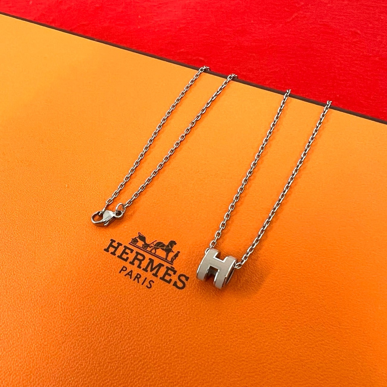 HERMES エルメス ミニ ポップアッシュ ネックレス メタル ネックレス シルバー
 35861