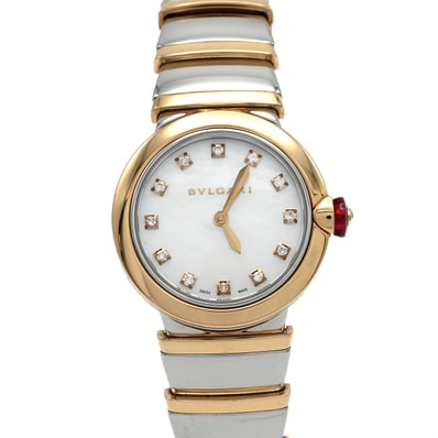 【ノーメンテナンス還元価格】ブルガリ ルチェア PGコンビ・12P LUP28SG/LU28WSPGSPG/12 SSxPG クォーツ