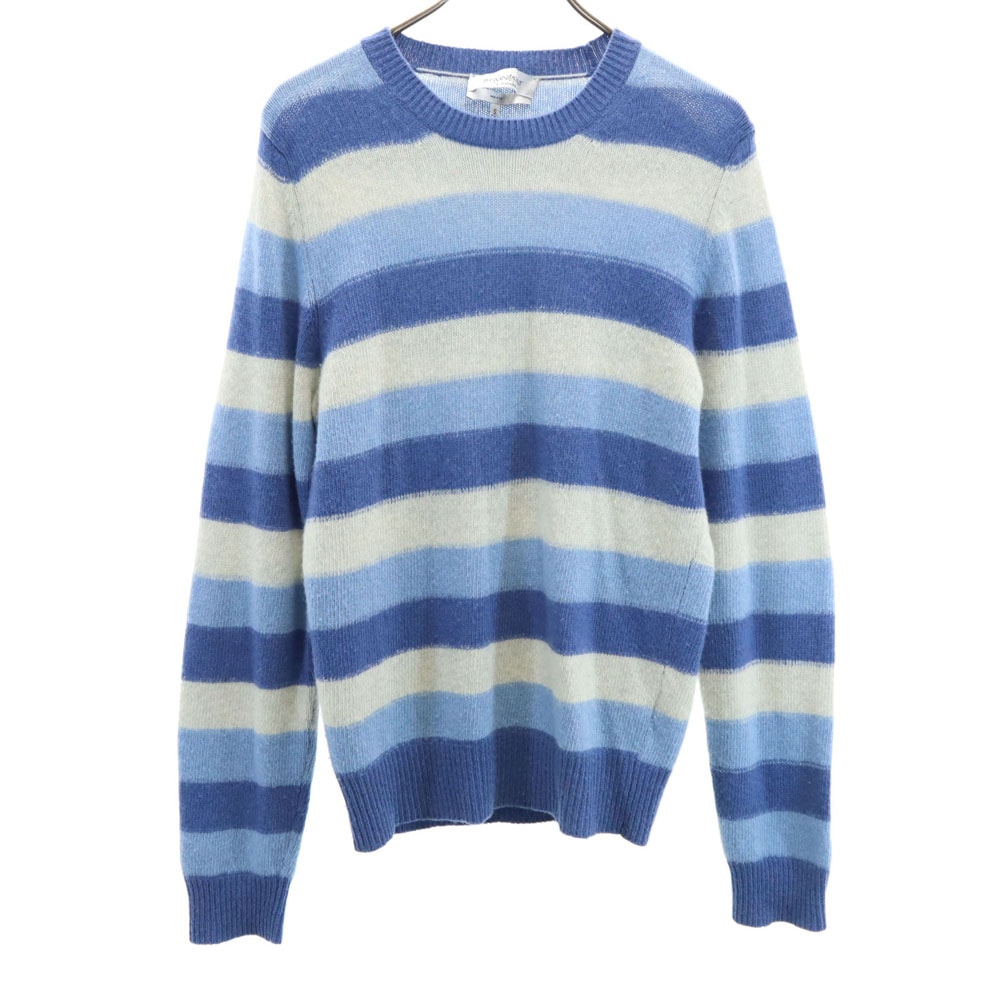 YVES SAINT LAURENT イヴサンローラン イタリア製 ウール ボーダー柄 長袖 セーター S ブルー系 他 ニット