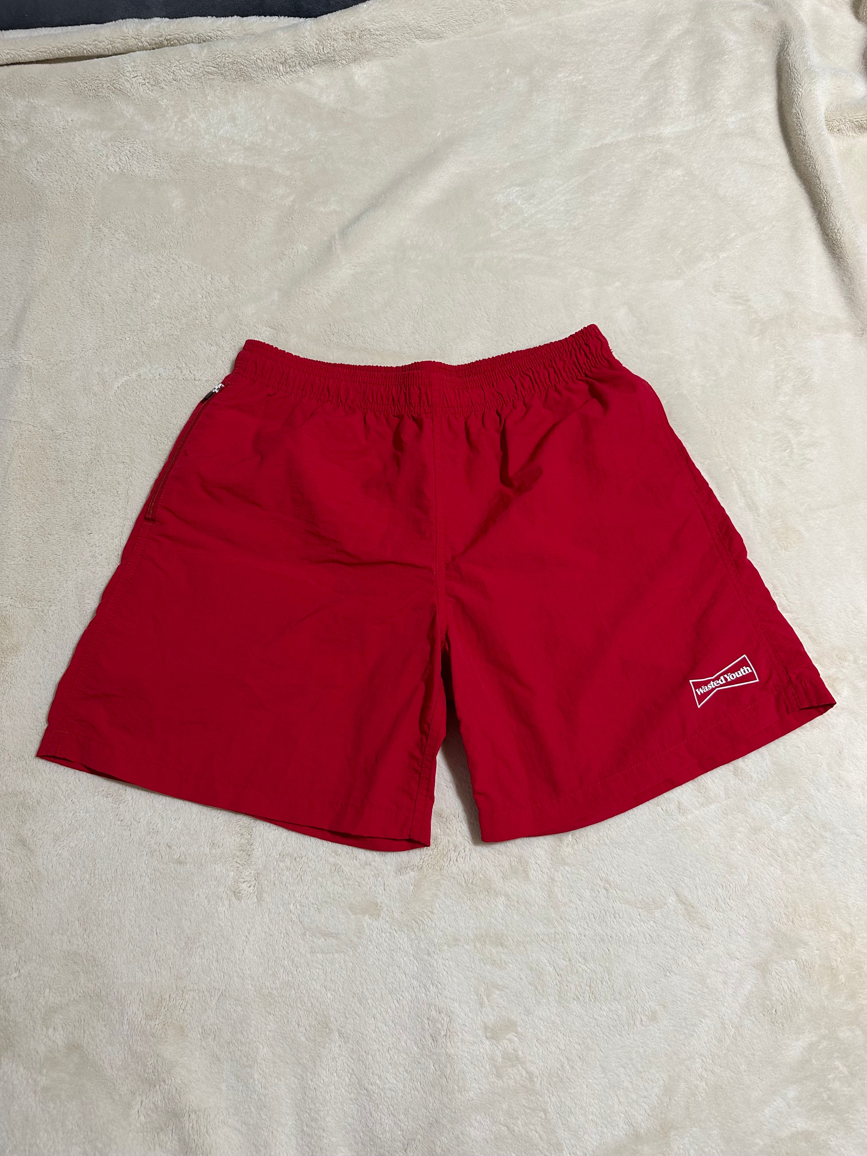 Wasted Youth Swim Shorts "Red" / VERDY