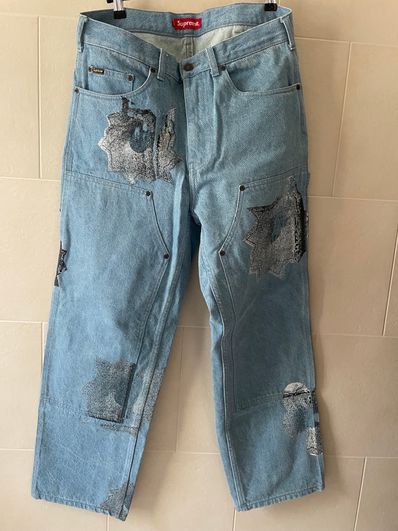 Supreme Nate Lowman Double Knee Painter Pant "Denim"