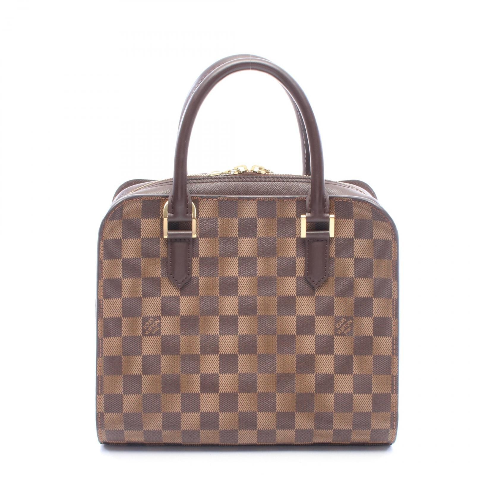 ルイ・ヴィトン LOUIS VUITTON トリアナ ハンドバッグ バッグ PVCコーティングキャンバス レザー ダミエ エベヌ レディース ブラウン系 N51155 【中古】