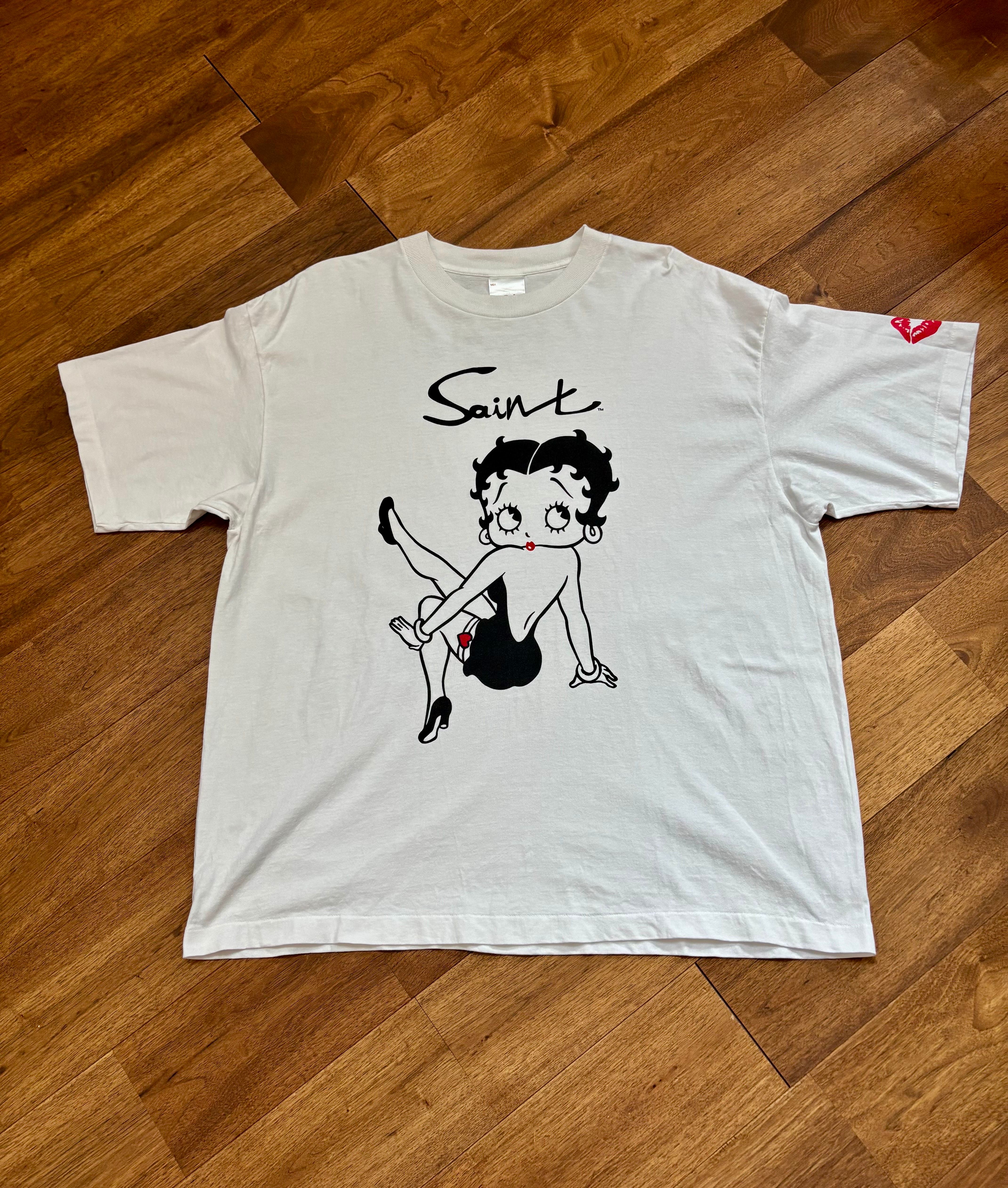 SAINT Mxxxxxx x Betty Boop SS Tee "White" SM-HR1-0000-C40