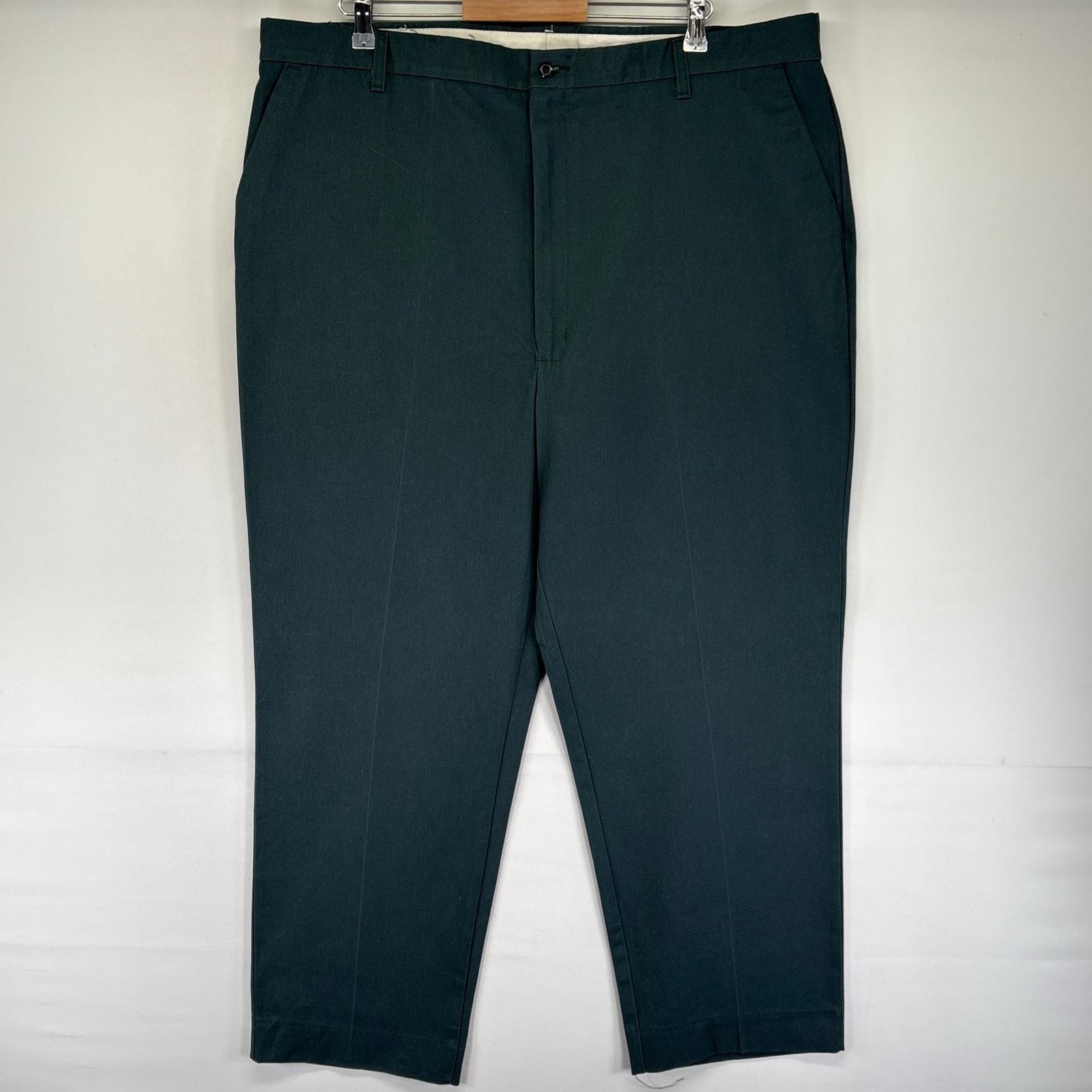 古着 レッドキャップ RED KAP パンツ ワークパンツ 大きいサイズ ジッパーフライ 無地 センタープレス W44  グリーン系 無地 メンズ