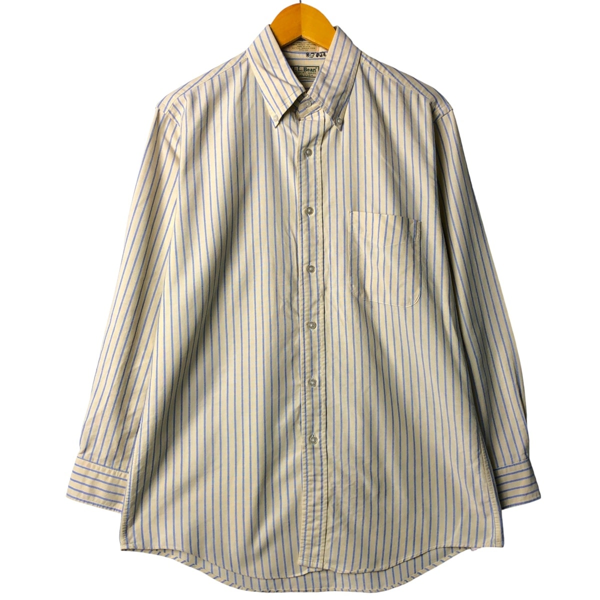 古着 80~90年代 エルエルビーン L.L.Bean 長袖 ボタンダウンストライプシャツ USA製 メンズM相当 ヴィンテージ/eaa586789