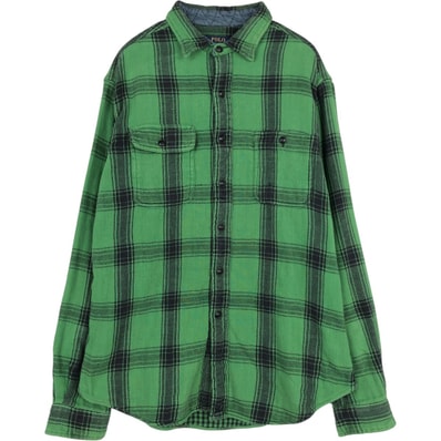古着 ラルフローレン Ralph Lauren POLO RALPH LAUREN 長袖 フランネルチェックシャツ メンズL相当/eaa677127