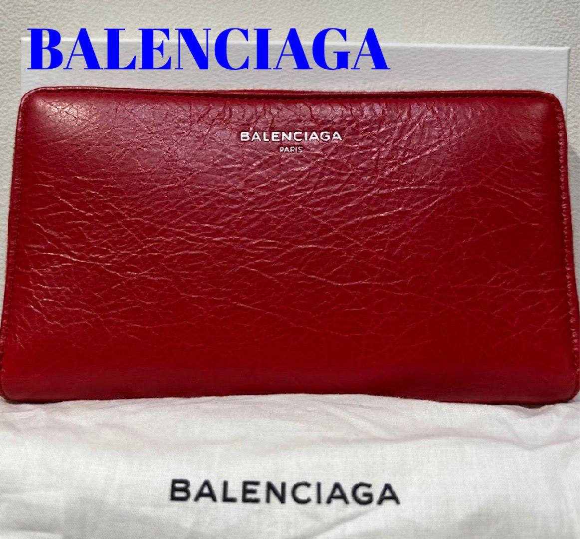 BALENCIAGA 長財布 (レッド) ※付属品:箱