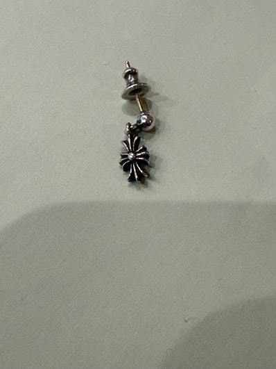 Chrome Hearts Tiny E CH Plus Drop Earrings "Silver"