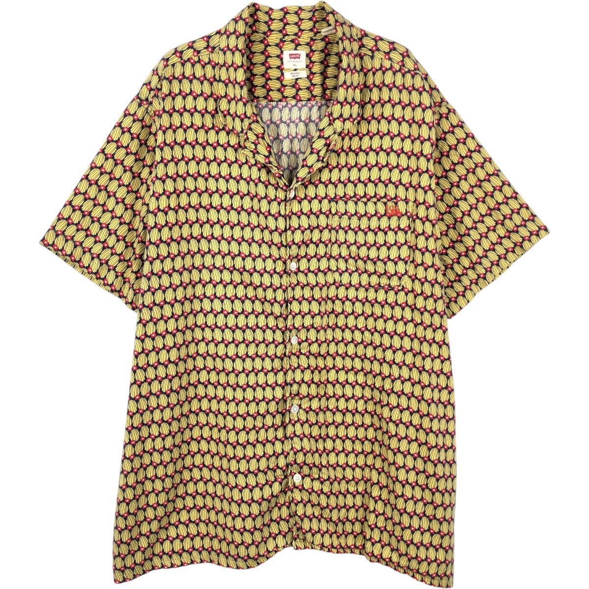 古着 リーバイス Levi's RELAXED RELAX 総柄 半袖 オープンカラー シャツ ボックスシャツ メンズXL相当/eaa655465