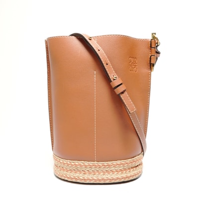 ロエベ LOEWE ゲートバケット アナグラム レザー ショルダーバッグ【中古】