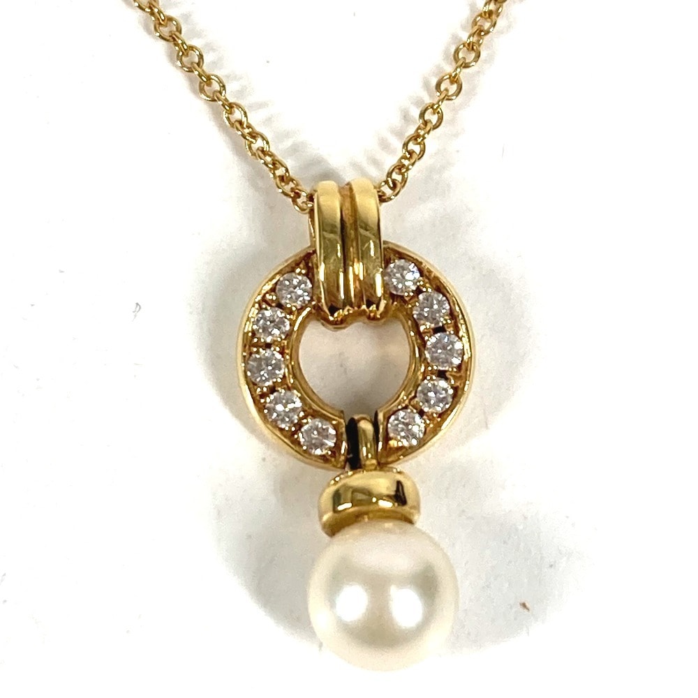 ティファニー TIFFANY&Co. ドアノック アコヤ真珠 パール ダイヤ ダイヤモンド ジュエリー 金 K18 18K アクセサリー チェーンネックレス ネックレス YG750 ゴールド