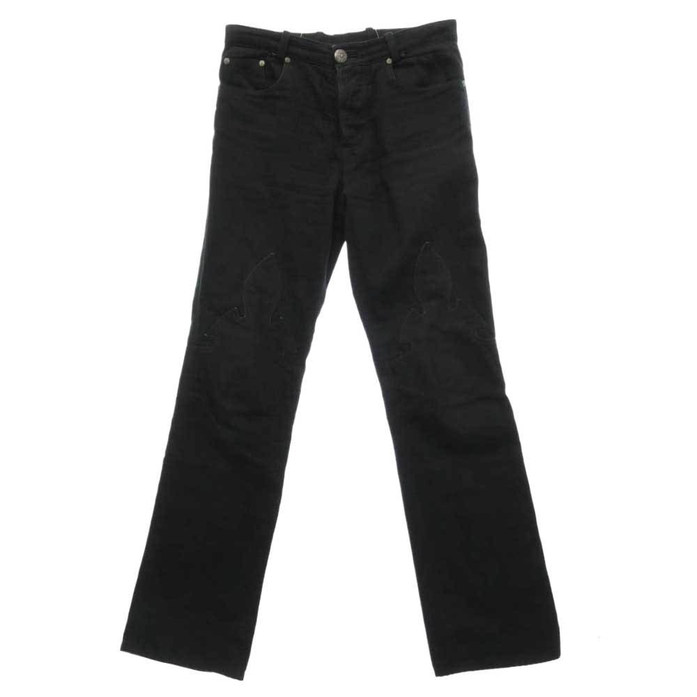 CHROME HEARTS クロムハーツ(原本無) OLD FLEURKNEE DNM PANTS オールド フレアニー デニム パンツ ブラック系 30【中古】