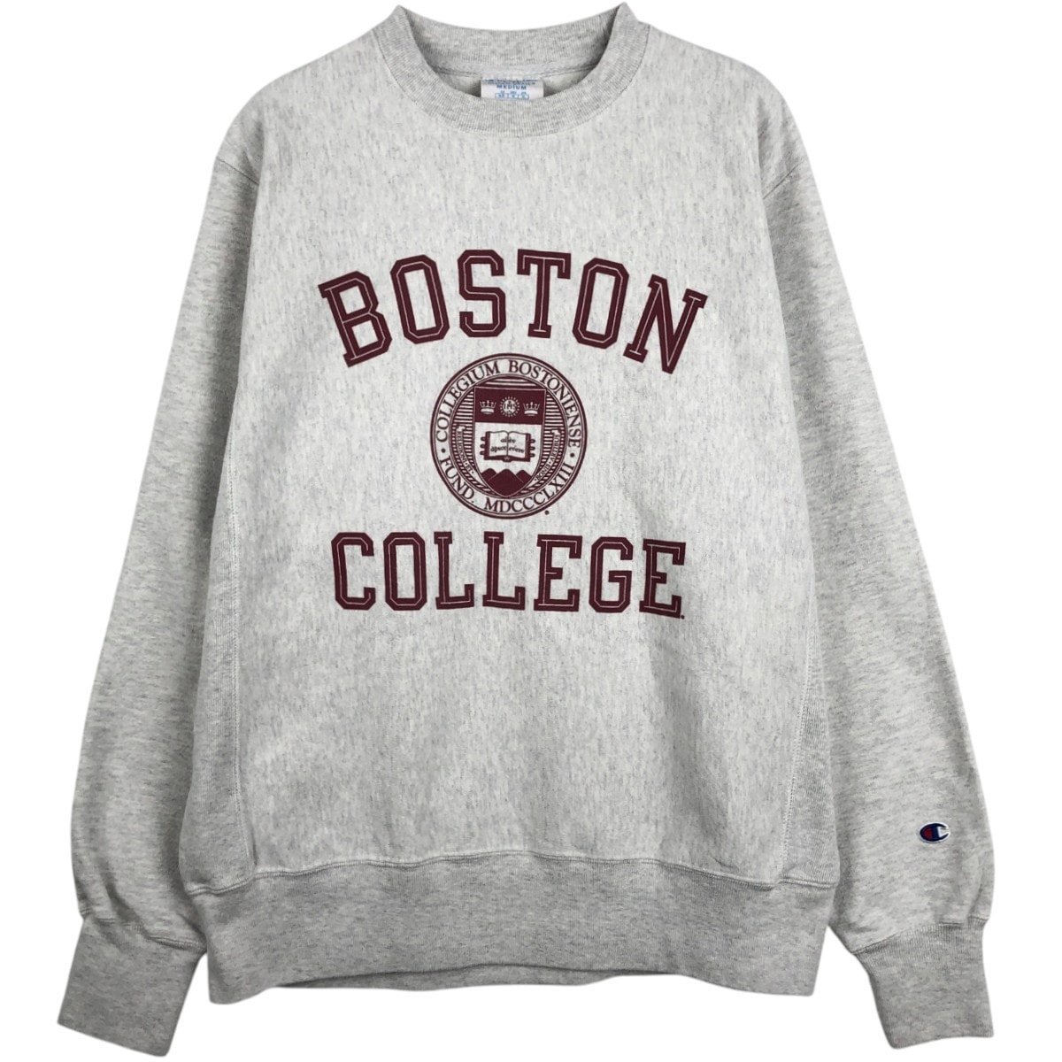 古着 00年代 チャンピオン Champion REVERSE WEAVE リバースウィーブ Boston College カレッジスウェットシャツ トレーナー メンズM相当 3連プリント/eaa680144