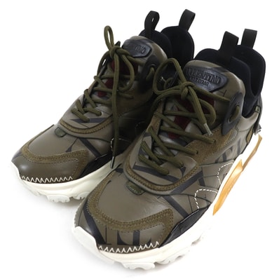 極美品 ヴァレンティノガラヴァーニ スニーカー カーキ 40 TRB39Y0
