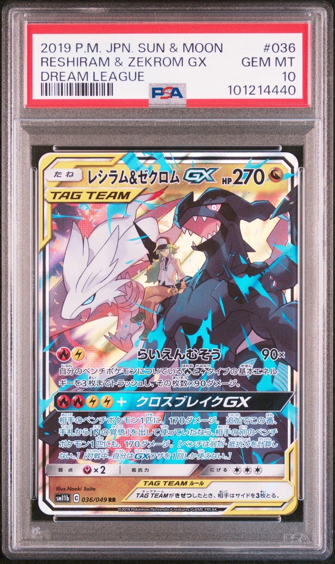 レシラム&ゼクロムGX (N) RR[SM11b 036/049](強化拡張パック「ドリームリーグ」)