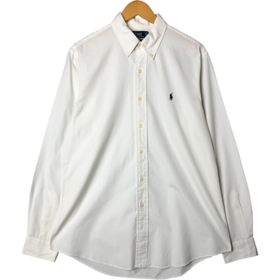 古着 ラルフローレン Ralph Lauren POLO by Ralph Lauren CUSTOM FIT 長袖 ボタンダウンシャツ メンズL相当/eaa584224