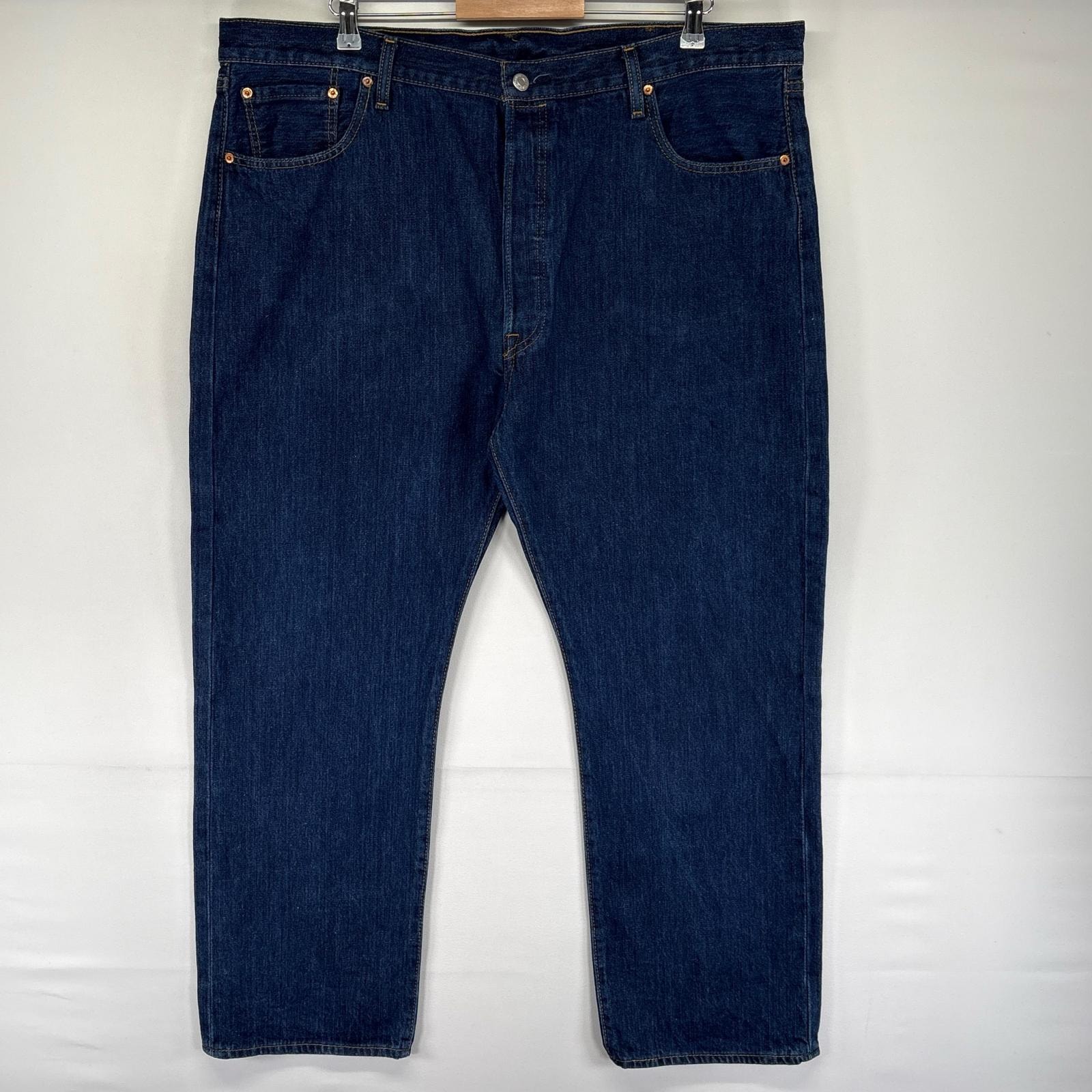 古着 リーバイス Levi's デニム パンツ 501 大きいサイズ ストレート ボタンフライ ジーンズ ジーパン W42 L30  ブルー系 メンズ