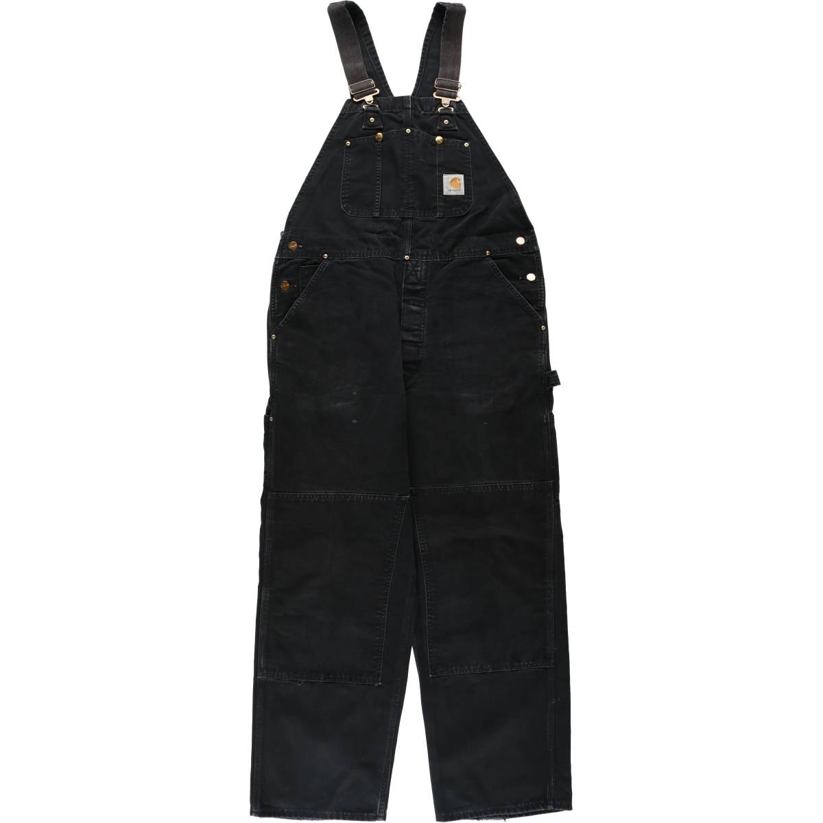 古着 カーハート Carhartt ダブルニー ダック オーバーオール メンズw39相当/eaa633605