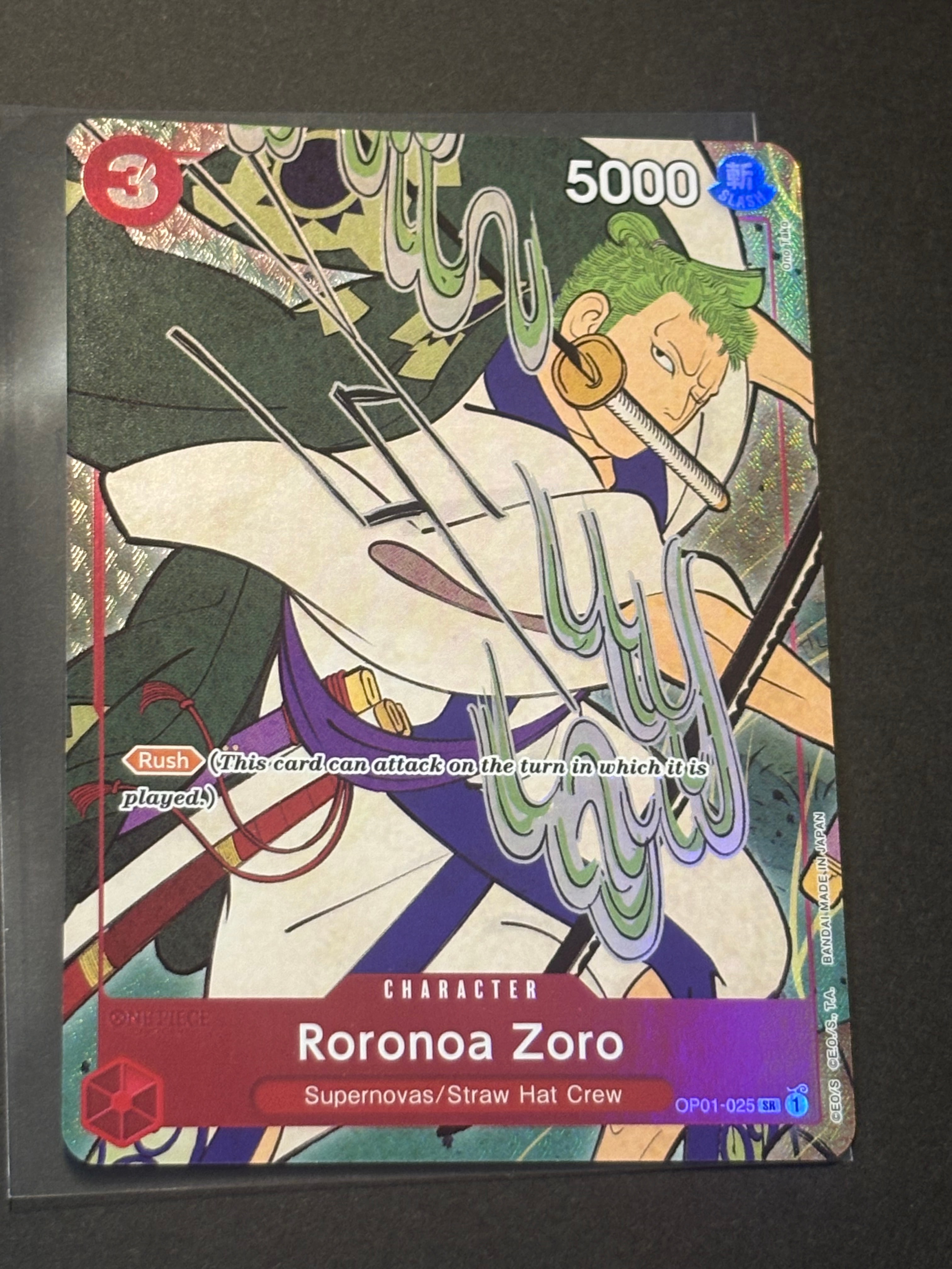 PSA10】ロロノア・ゾロ SR [OP01-025]【英語版】(1st アニバーサリー