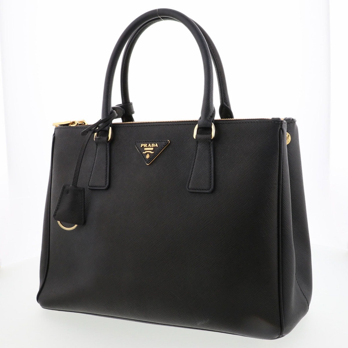 【値下げ】 PRADA プラダ ガレリア 2WAY トートバッグ ハンドバッグ 1BA274 レザー ネイビー  レディース【中古】