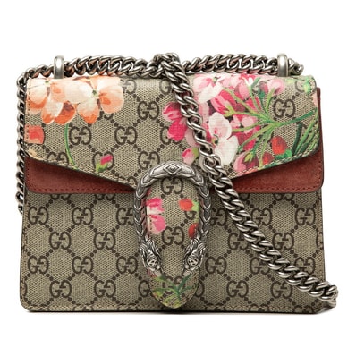 グッチ GGブルームス ディオニュソス チェーン ショルダーバッグ 421970 ベージュ ボルドー PVC スウェード レディース GUCCI 【中古】