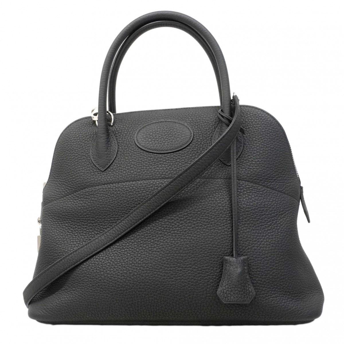 【6dd4552】エルメス ハンドバッグ ボリード31 トリヨンクレマンス ブラック シルバー金具 D刻印 2wayバッグ【中古】レディース