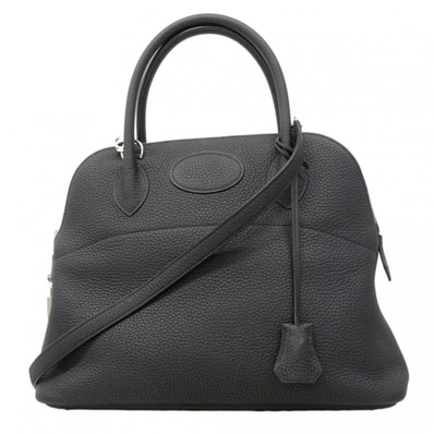 【6dd4552】エルメス ハンドバッグ ボリード31 トリヨンクレマンス ブラック シルバー金具 D刻印 2wayバッグ【中古】レディース