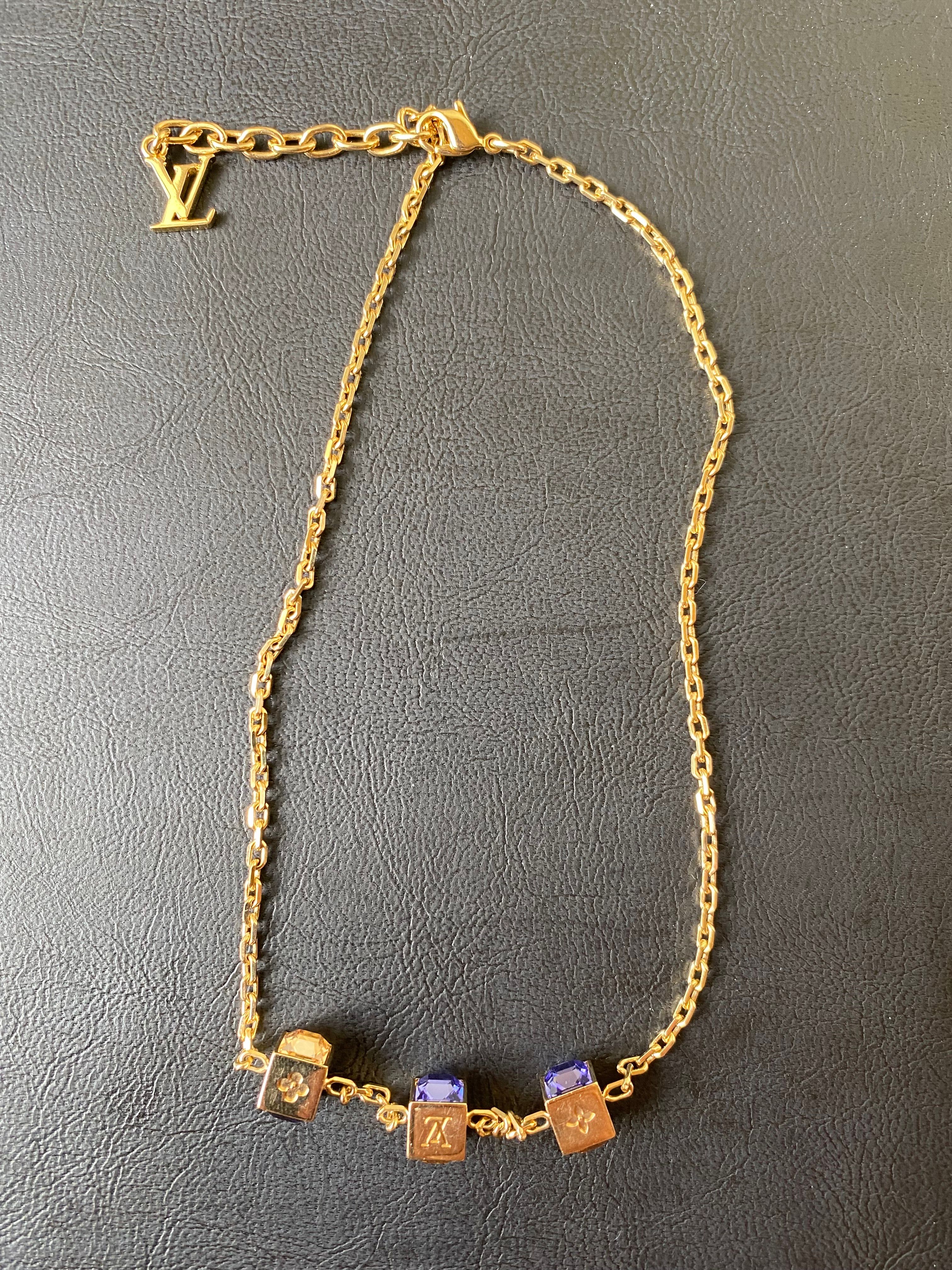 Louis Vuitton Gamble Necklace "Gold"