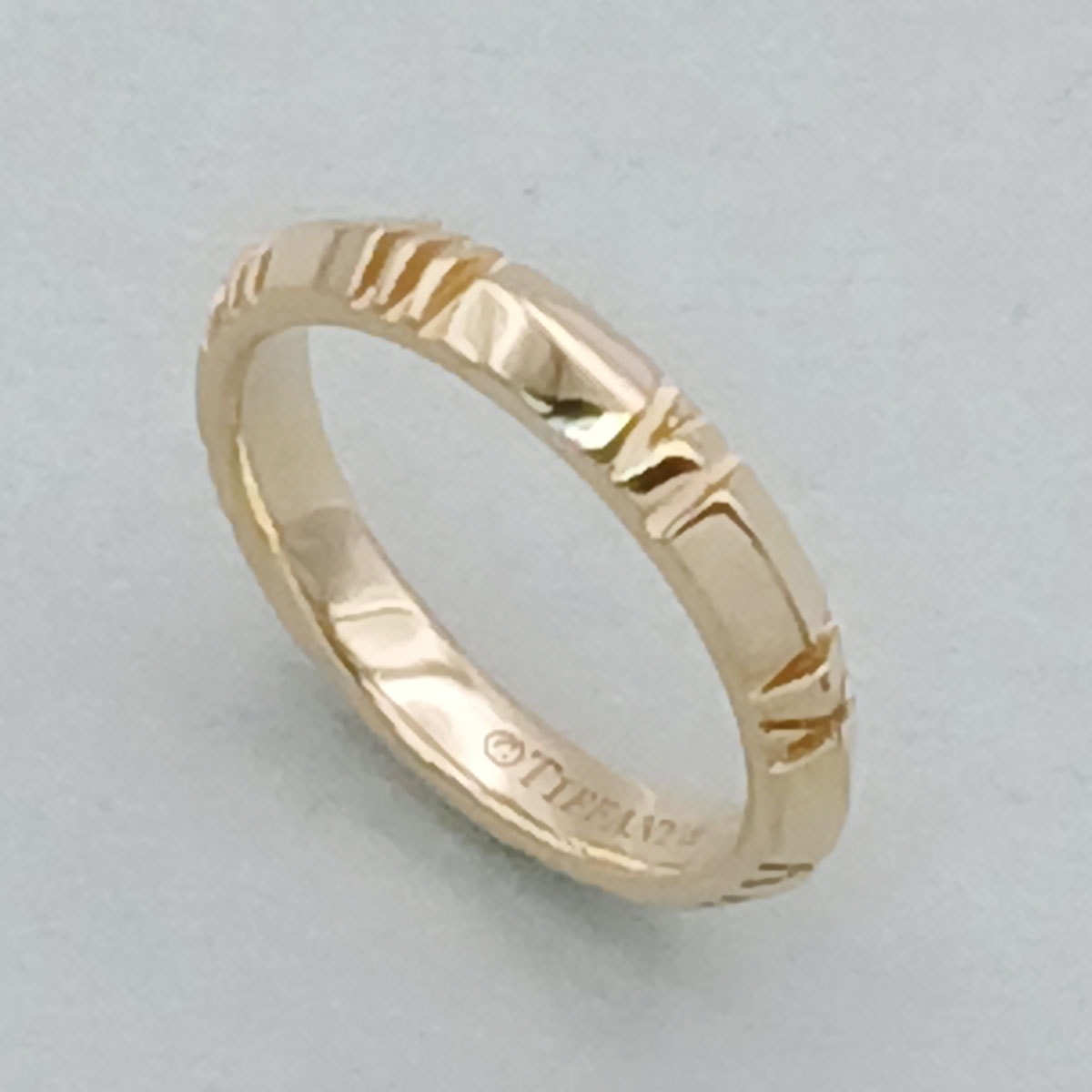 TIFFANY&Co. ティファニー アトラスX クローズド ナローリング 750YG リング・指輪 約6.5号 K18イエローゴールド イエローゴールド  レディース【中古】