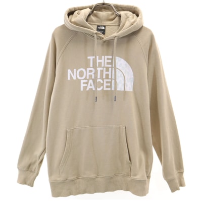 THE NORTH FACE ノースフェイス 長袖 スウェットパーカー M ベージュ プルオーバー 裏起毛