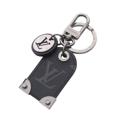 ルイ・ヴィトン LOUIS VUITTON ポルトクレ タブ トラベルタグ モノグラムエクリプス キーホルダー アクセサリー PVC メンズ ブラック系 M64180 【中古】