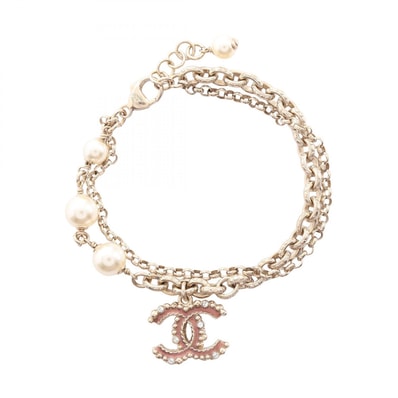 シャネル CHANEL ココマーク ブレスレット アクセサリー GP(ゴールドメッキ) フェイクパール レディース ゴールド系 / ホワイト系 / ピンク系 【中古】