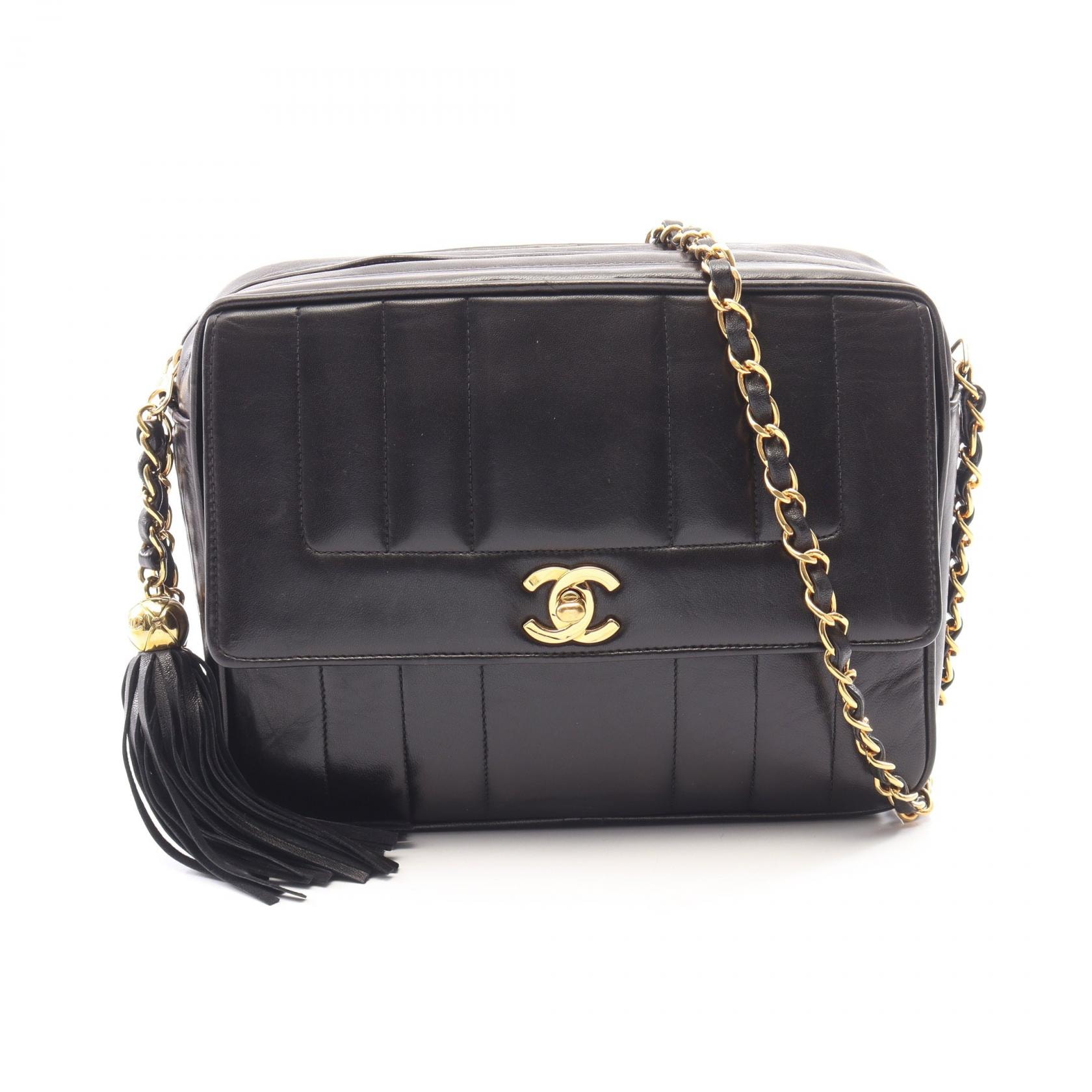 シャネル CHANEL マドモアゼル ショルダーバッグ バッグ ラムスキン(羊革) レディース ブラック系 【中古】