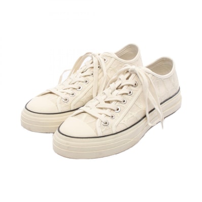 ヴァレンチノ Valentino トワル イコノグラフ スニーカー 靴 キャンバス レザー レディース アイボリー系 / ホワイト系 【中古】