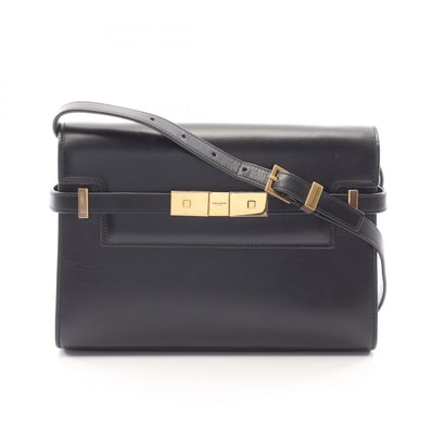 サンローランパリ SAINT LAURENT PARIS マンハッタン スモール ショルダーバッグ バッグ レザー レディース ブラック系 675626 【中古】