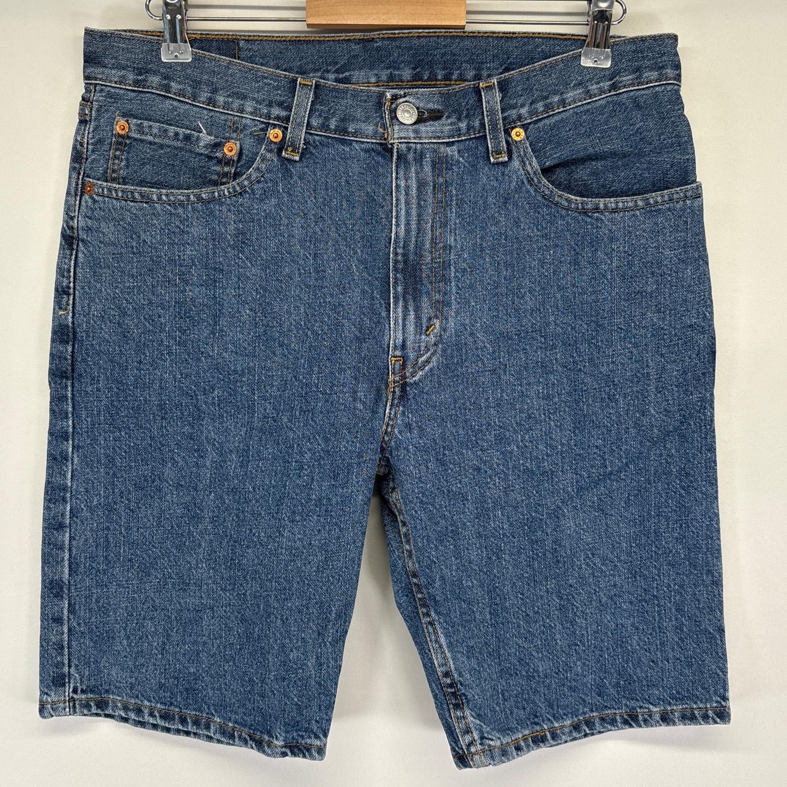 古着 リーバイス Levi's ショートパンツ 505 デニム ハーフ 半ズボン 短パン ジップフライ w34  ブルー メンズ
