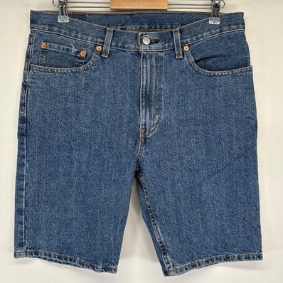 古着 リーバイス Levi's ショートパンツ 505 デニム ハーフ 半ズボン 短パン ジップフライ w34 ブルー メンズ
