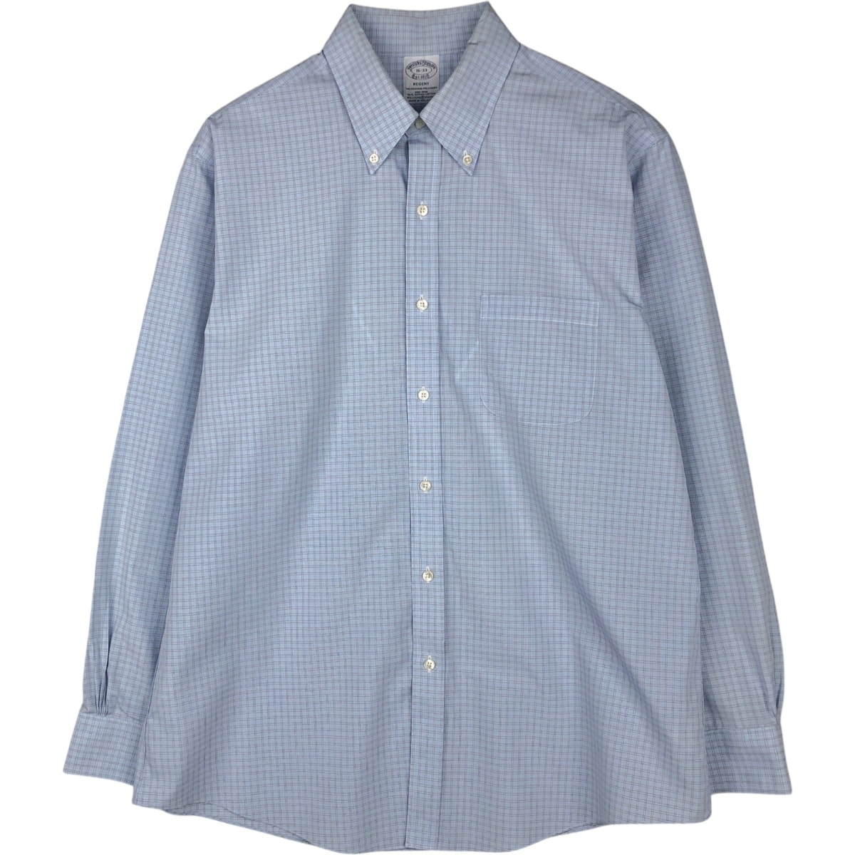 古着 ブルックスブラザーズ Brooks Brothers Est.1818 REGENT 長袖 ボタンダウンチェックシャツ メンズL相当/eaa495555