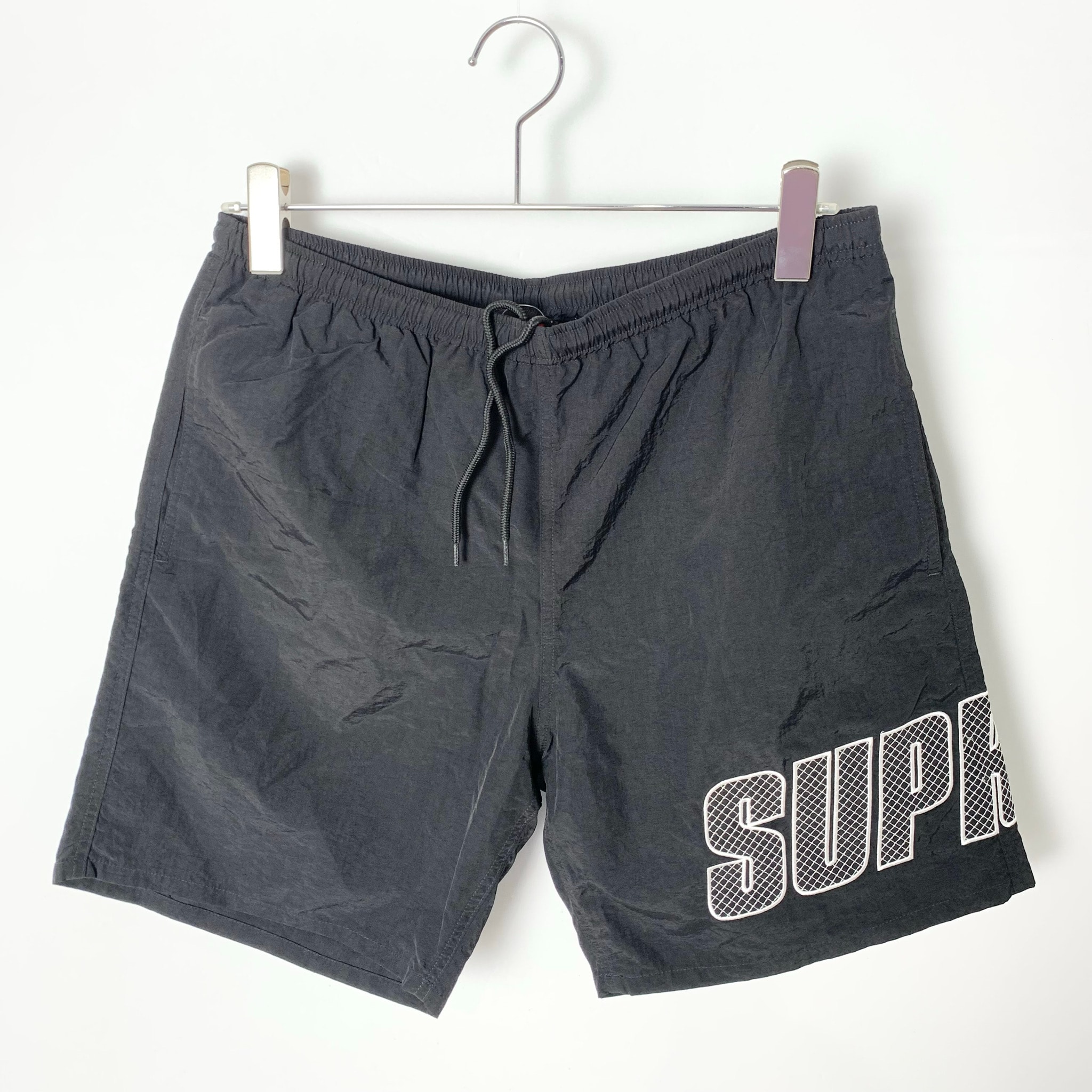 Supreme Logo Applique Water Short "Black"