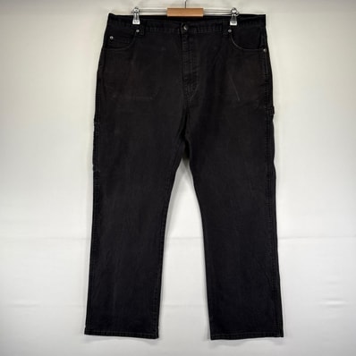 古着 ディッキーズ Dickies デニム パンツ デニムペインターパンツ 5ポケット ワンポイント 大きいサイズ W40×L32 ブラック系 メンズ