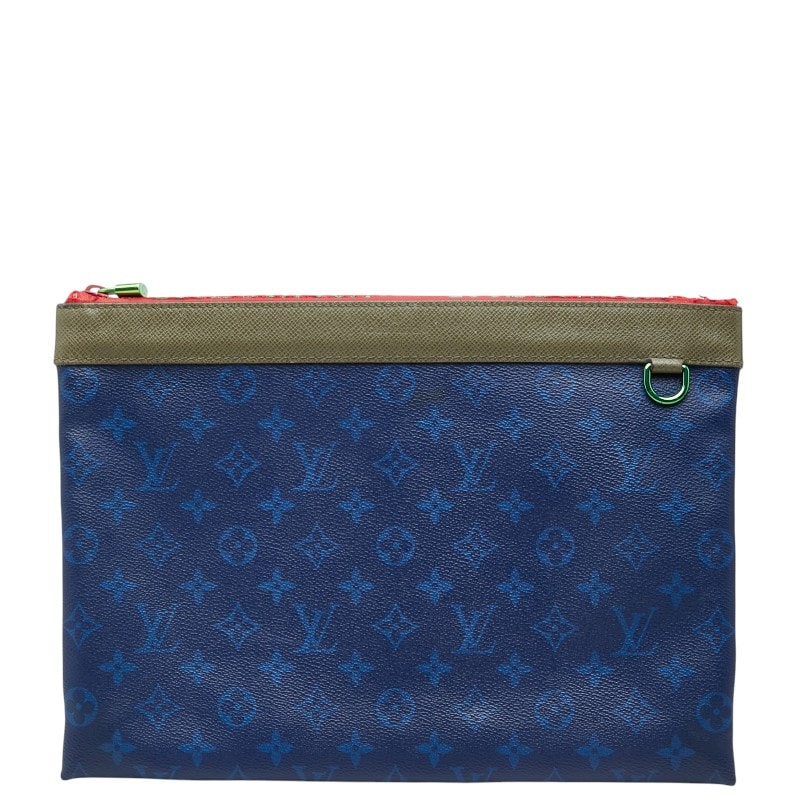 ルイ ヴィトン モノグラム パシフィック ポシェット アポロ クラッチバッグ M63047 ブルー PVC レザー メンズ LOUIS VUITTON 【中古】