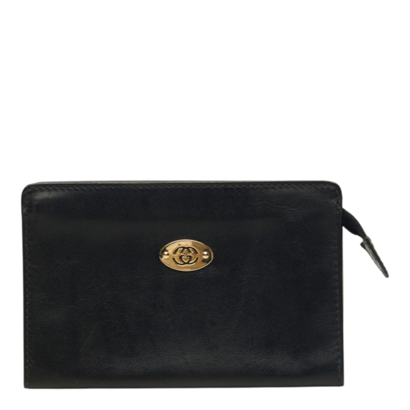 グッチ インターロッキングG コインケース カードケース 030 922 0159 ブラック レザー レディース GUCCI 中古